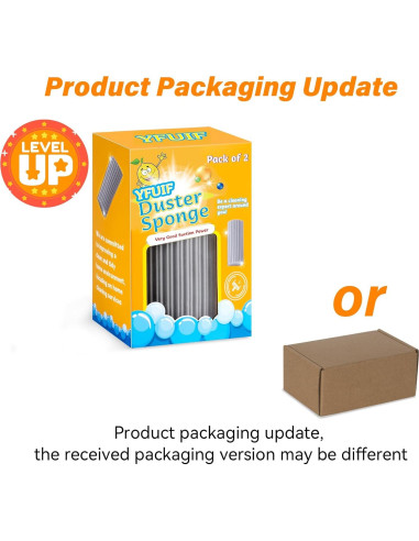 Esponja Limpiadora Húmeda YFUIF 2-Pack Multiusos Gris