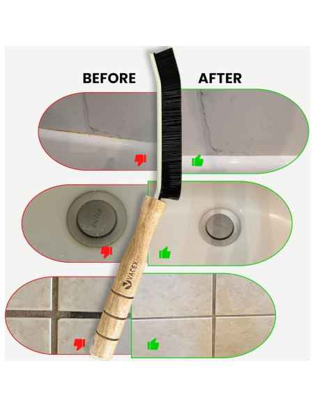 Cepillo de limpieza de ranuras VACEXT con mango de madera Cepillo de limpieza de ranuras VACEXT con mango de madera