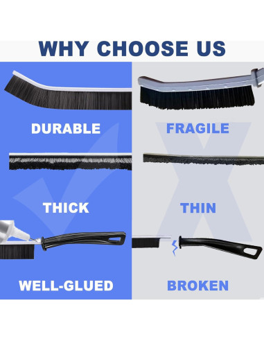 Cepillo de limpieza de ranuras ELEANRA 5 PCS cerdas duras