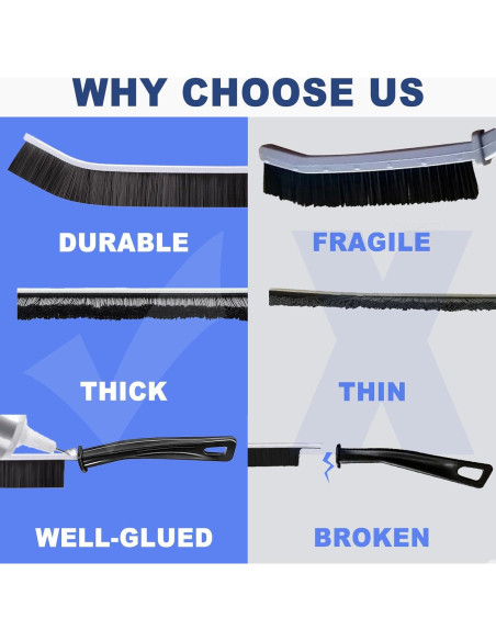 Cepillo de limpieza de ranuras ELEANRA 5 PCS cerdas duras