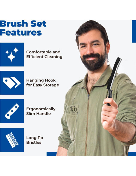 Juego de Cepillos de Limpieza de Grietas 6 Piezas KT Deals Juego de Cepillos de Limpieza de Grietas 6 Piezas KT Deals