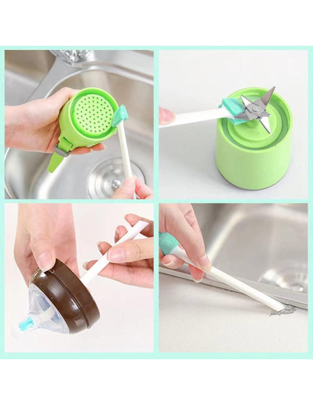 16 Cepillos de Limpieza Jipaziy 8 en 1 para Grietas y Ranuras