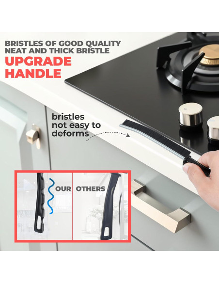 6 Cepillos de Limpieza de Ranuras Scurvy con Mango Antideslizante