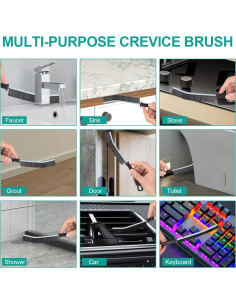 Cepillo de Limpieza de Ranuras FUIART - 5 Piezas Cerdas Duras 2