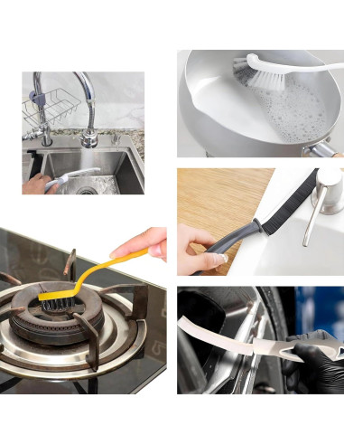 Juego de Cepillos de Limpieza DAQIMALL 8 Piezas Multiusos