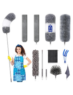 Kit de Plumeros de Microfibra DTZERT 11 Piezas Extensibles