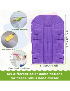 Recargas de Plumero Reutilizables Zubebe 20 Pcs Multi Superficie 2