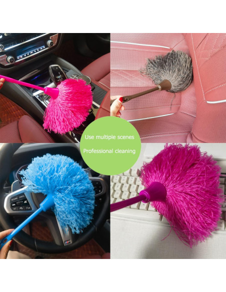 Paquete de 3 Plumeros de Microfibra M-jump, Lavables, 30.48 cm