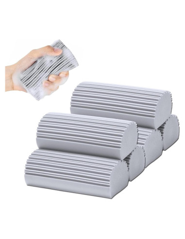 Paquete de 6 Esponjas Limpiadoras Húmedas HDAIUCOV Gris