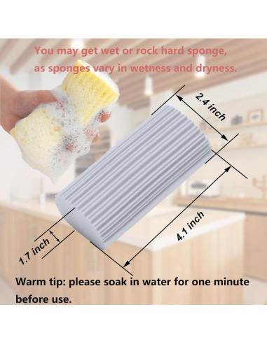Paquete de 6 Esponjas Limpiadoras Húmedas HDAIUCOV Gris