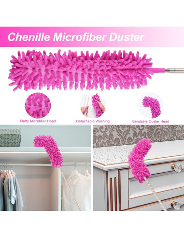 Juego de limpieza CALBEAU 15 piezas con varilla extensible 254 cm