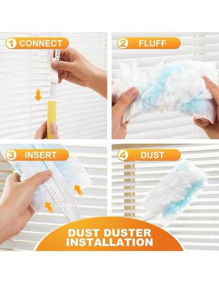 Plumero Electrostatic JOYMOOP con 2 Mangos y 24 Recargas Azules