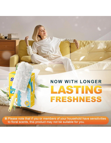 Plumero Electrostatic JOYMOOP con 2 Mangos y 24 Recargas Azules