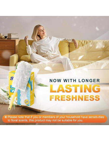 Plumero Electrostatic JOYMOOP con 2 Mangos y 24 Recargas Azules