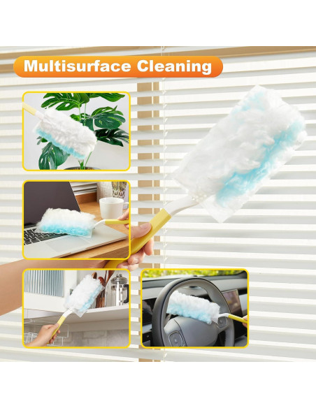 Plumero Electrostatic JOYMOOP con 2 Mangos y 24 Recargas Azules