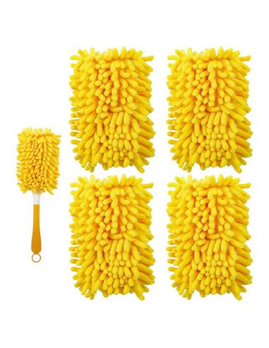 Recargas de Plumero Reutilizables Yicotira - 4 Paquete Microfibra