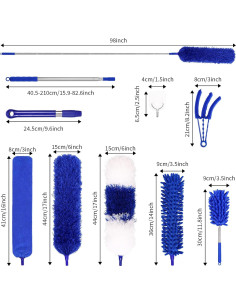 Kit de Plumeros TIMIVO 10 PCS Extensibles hasta 254 cm 2