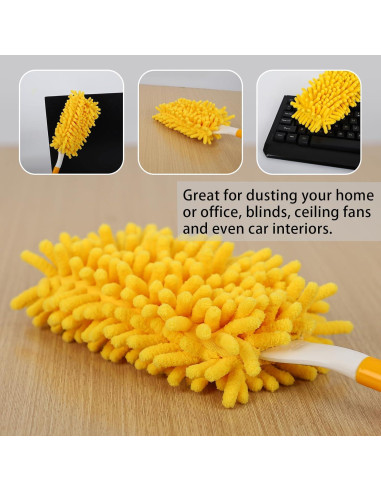 Recargas de Plumero Reutilizables Yicotira - 4 Paquete Microfibra