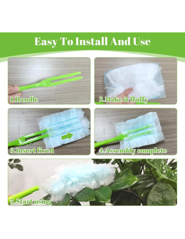 Recargas de Duster LYASILGC 30 Unidades Microfibra Azul