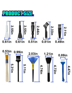 Kit de Cepillos de Limpieza ZIMISI para Automóviles 10 Piezas 2