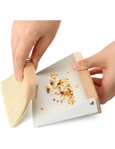 Juego de Mini Cepillo y Recogedor Pilarmuture - Madera, 15.5x10.5cm