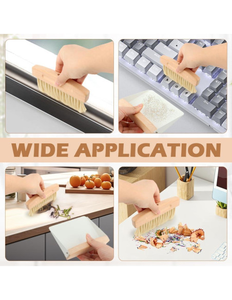 Juego de Mini Cepillo y Recogedor Pilarmuture - Madera, 15.5x10.5cm