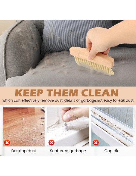 Juego de Mini Cepillo y Recogedor Pilarmuture - Madera, 15.5x10.5cm