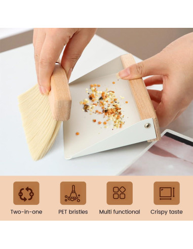 Juego de Mini Cepillo y Recogedor Pilarmuture - Madera, 15.5x10.5cm