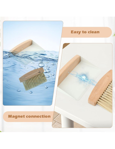 Juego de Mini Cepillo y Recogedor Pilarmuture - Madera, 15.5x10.5cm