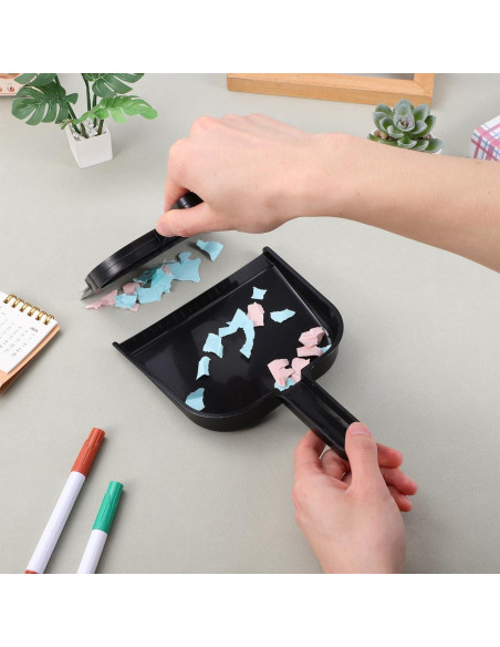 Mini Conjunto de Recogedor y Cepillo Ipetboom Negro 19.5x16 cm