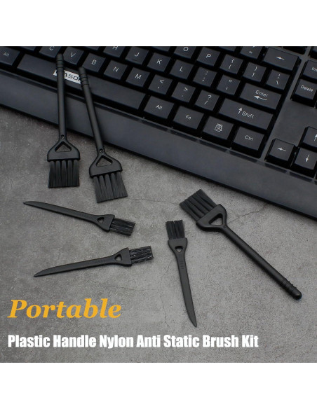 Kit de Cepillos de Limpieza Rierdge 6 Piezas Antiestático