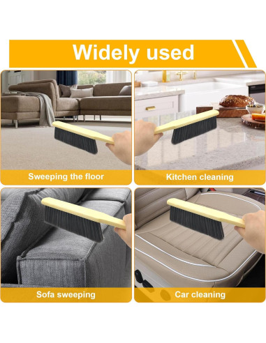 2 Cepillos de Mano PENGJINYU de Madera con Cerdas Suaves