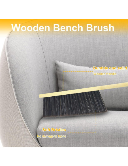 2 Cepillos de Mano PENGJINYU de Madera con Cerdas Suaves