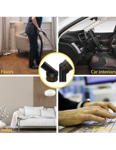 2 Cepillos Redondos para Polvo Yuntop 32mm para Aspiradora