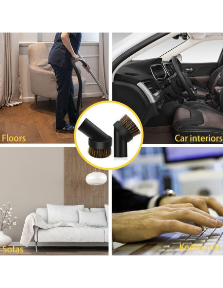 2 Cepillos Redondos para Polvo Yuntop 32mm para Aspiradora