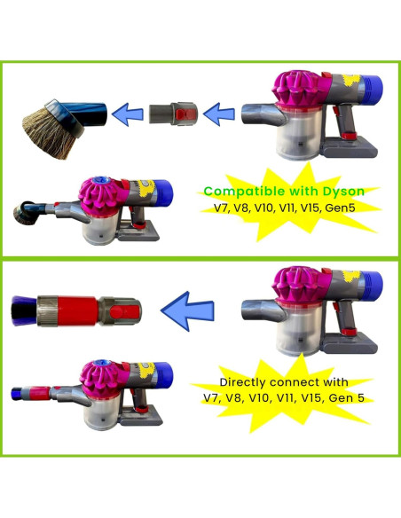 Accesorios para Aspiradora Dyson GHAMADE - Cepillos de Detalle
