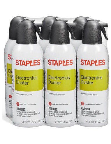 Aerosoles de Aire Comprimido Staples 295 ml - Paquete de 6