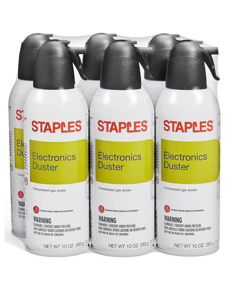 Aerosoles de Aire Comprimido Staples 295 ml - Paquete de 6