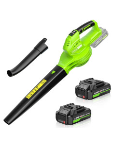Soplador de Hojas Inalámbrico SEYVUM 20V 2 Baterías 2.0 Ah