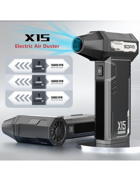 Soplador de Aire Comprimido SDFM X15 - 180,000 RPM Inalámbrico