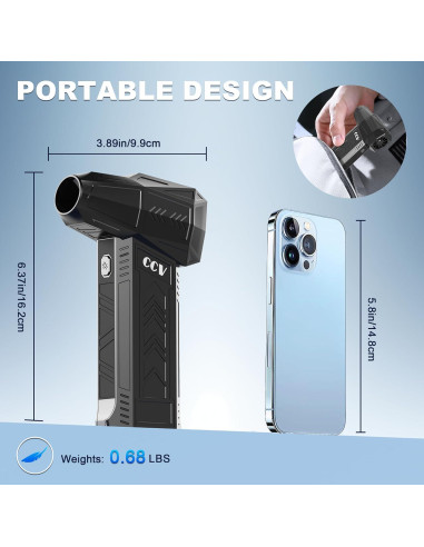 Soplador de Aire Comprimido CCV F35 - 180000 RPM Recargable