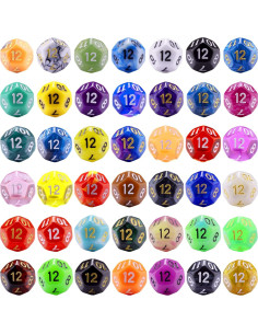 AUSTOR Juego de Dados Poliedricos 42 Piezas 12 Caras 2