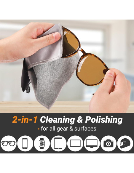 Kit de limpieza de gafas VRHGL con paños de microfibra 4 unidades