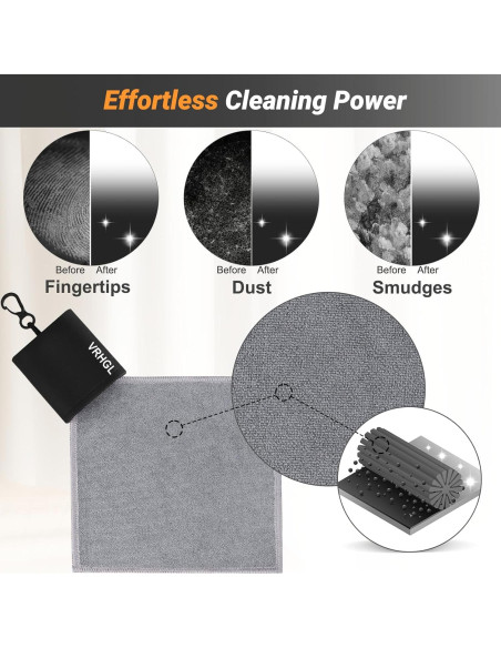 Kit de limpieza de gafas VRHGL con paños de microfibra 4 unidades