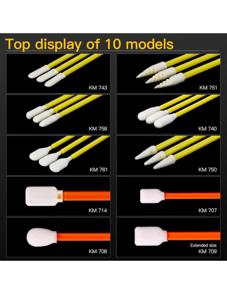Kit de 100 Bastones de Limpieza de Microfibra Sin Pelusa