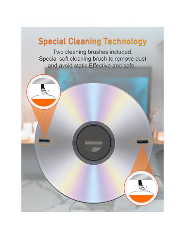 Limpiador de Lentes Láser Arsvita para Reproductores de CD/DVD