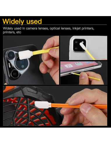 Kit de 100 Bastones de Limpieza de Microfibra Sin Pelusa