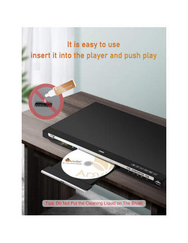 Limpiador de Lentes Láser Arsvita para Reproductores de CD/DVD