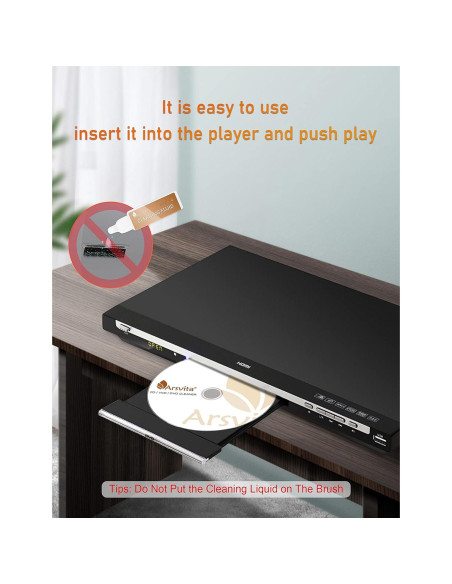 Limpiador de Lentes Láser Arsvita para Reproductores de CD/DVD