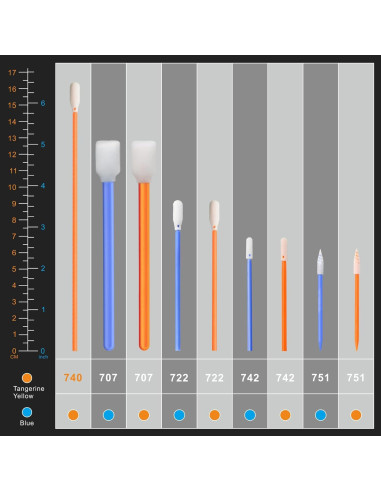 Hisopos de limpieza de espuma Wellgler 100 piezas 128mm